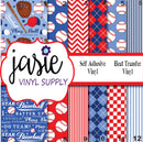 Baseball Print Printed Vinyl