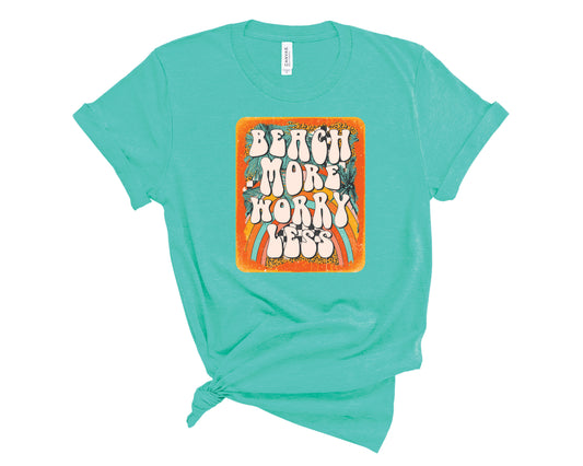 Beach More Worry Less Retro -  Transfer