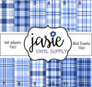 Blue Plaid Printed Vinyl