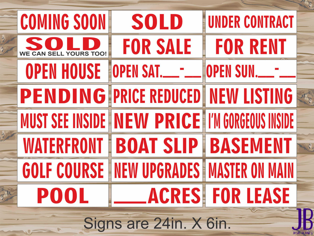 Real Estate Riders - Red - Single Sided