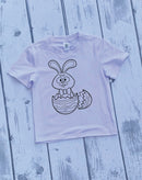 Color Your Own Shirt--Boy Bunny in Egg