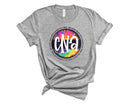 CNA Leopard Tie Dye Grunge Circle - Transfer