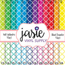 Colored Quatrefoil Printed Vinyl