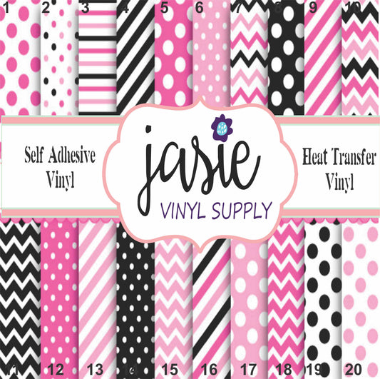 Dots Black Printed Vinyl