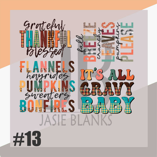 Fall Gang Sheet #13