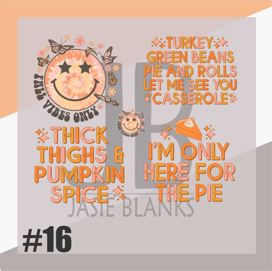 Fall Gang Sheet #16