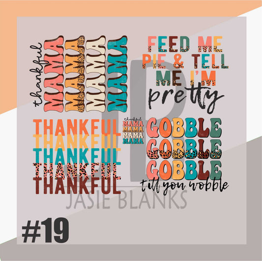 Fall Gang Sheet #19