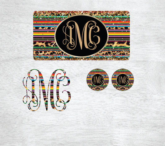 Glitter Leopard Serape Car Kit
