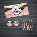 Light Pink Glitter Swirl Car Kit