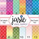 Ombre Mermaid Scale Printed Vinyl