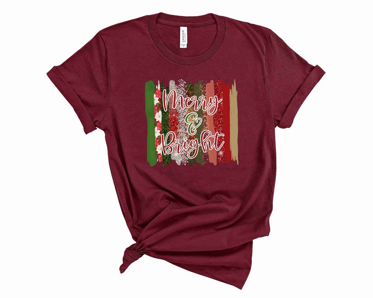 Merry and Bright Paint Strokes  - Transfer