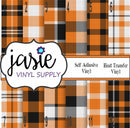 Orange Plaid Printed Vinyl