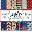 Patriotic Linen Printed Vinyl