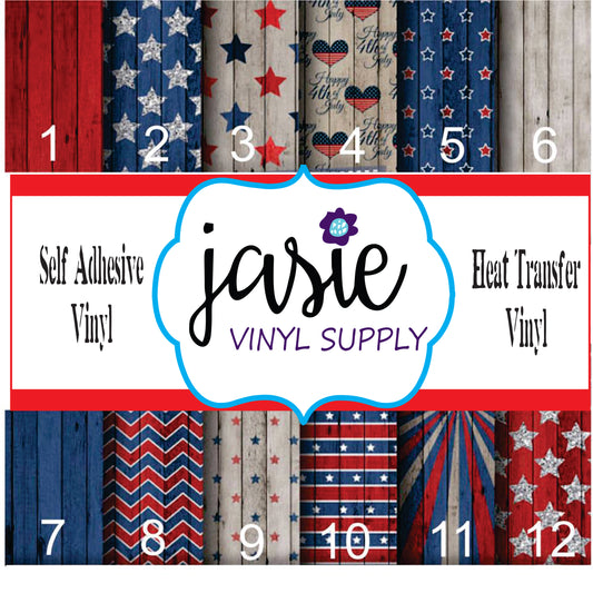 Patriotic Wood Printed Vinyl