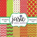 Red-Green Christmas Printed Vinyl