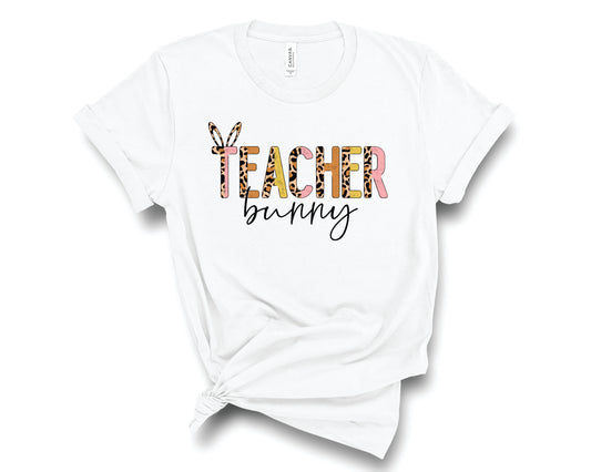 Teacher Bunny Half Leopard Neutral - Transfer