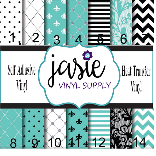 Turquoise Paris Printed Vinyl