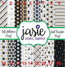 Black & Gold Christmas Printed Vinyl