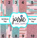 Blush & Rose Gold Brush Stroke Printed Vinyl