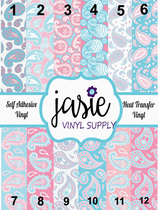 Paisley Pastel Printed Vinyl