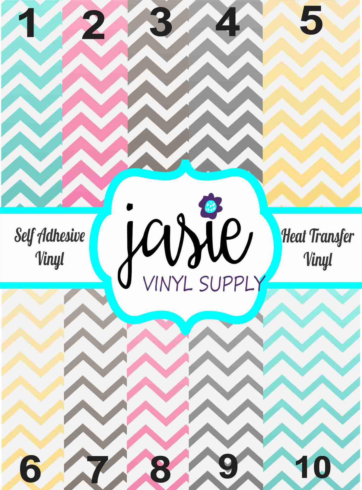 Ombre Chevron Printed Vinyl