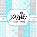 Arrow Aqua & Grey Printed Vinyl