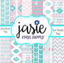 Aztec Pink & Teal Printed Vinyl