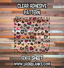 Clear Adhesive - Valentine Leopard
