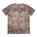 Polyester Bleach T-Shirt - Gold Glitter Leopard