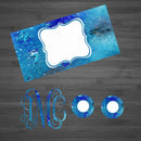 Blue Glitter Splatter Car Kit