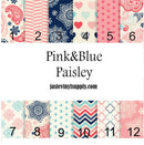 Pink and Blue Paisley