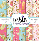 Pineapple & Flamingo Printed Vinyl