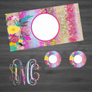 Floral Glitter Paint Strokes 3 Car Kit