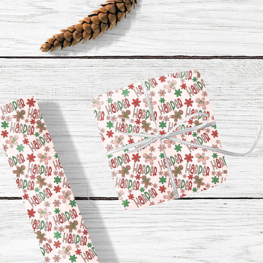 Gingerbread Men Wrapping Paper