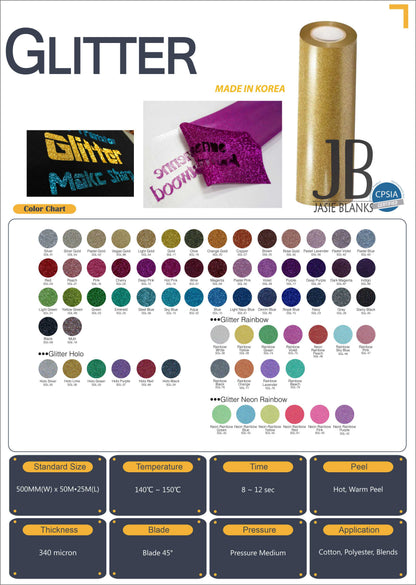 JVS Glitter HTV - 12"x20"