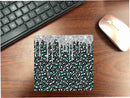 Glitter Drip Teal Leopard Mouse Pad