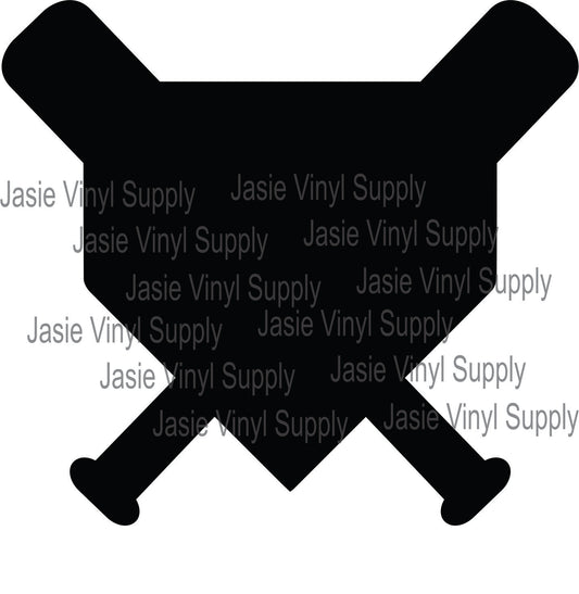 Acrylic - Home Plate with Bats Keychain