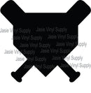 Acrylic - Home Plate with Bats Keychain