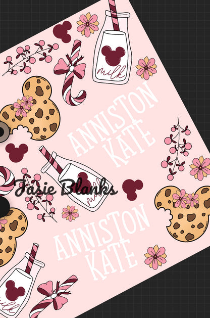 Milk & Cookies with Bow Wrapping Paper