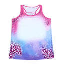 Polyester Bleach Tank - pink/blue/purple leopard