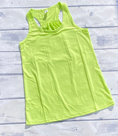 Polyester Flowy Tank - Green
