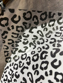 Black Leopard Adhesive Clear Vinyl