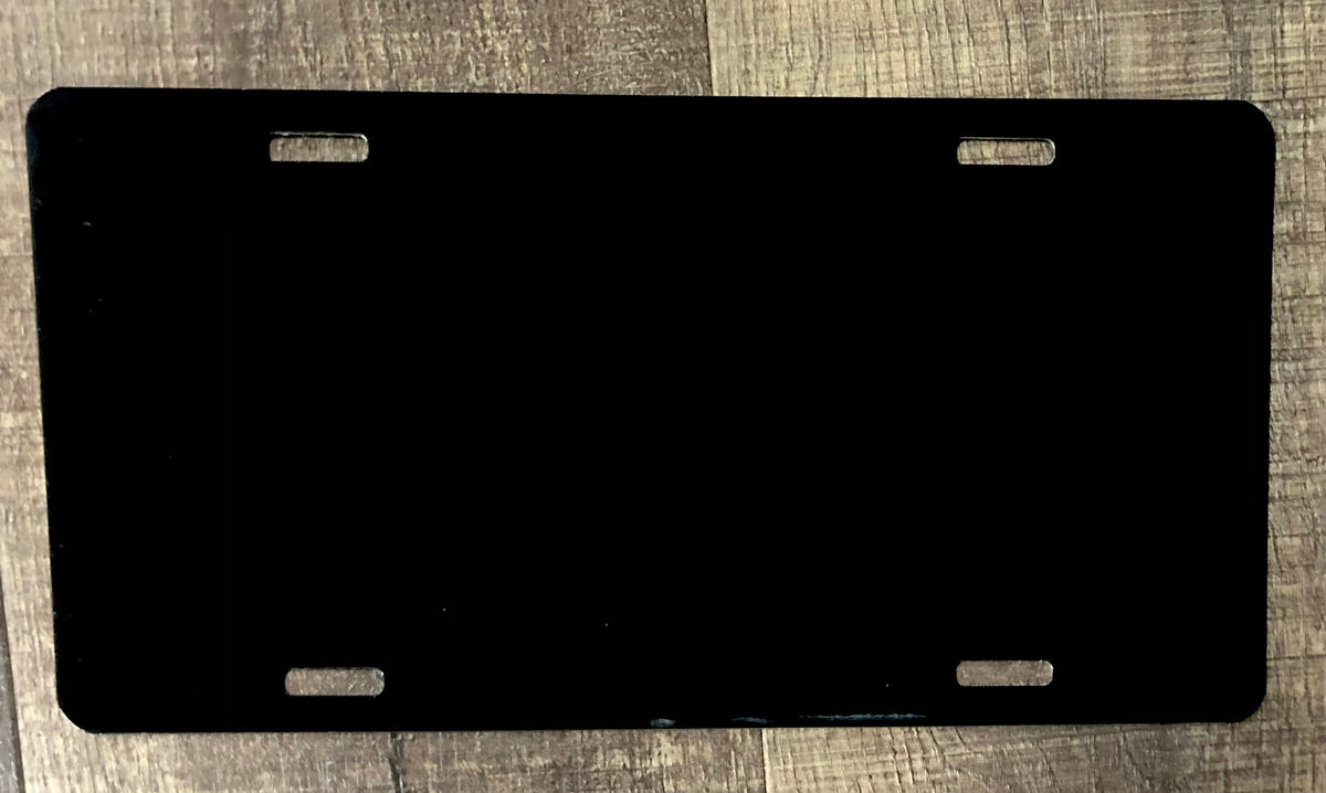 Black  License Plate