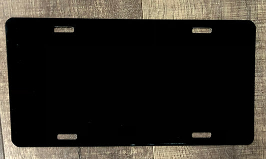 Black  License Plate