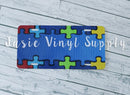 License Plate-Autism Puzzle 3 Large Print