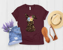 Leopard Bunny With Floral Transfer