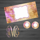 Pink and Gold Splatter Car Kit