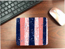 Pink/ Navy Leopard Brush Stroke Mouse Pad