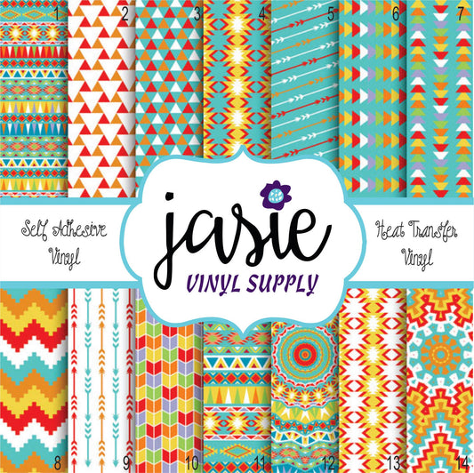 Teal and Orange Tribal